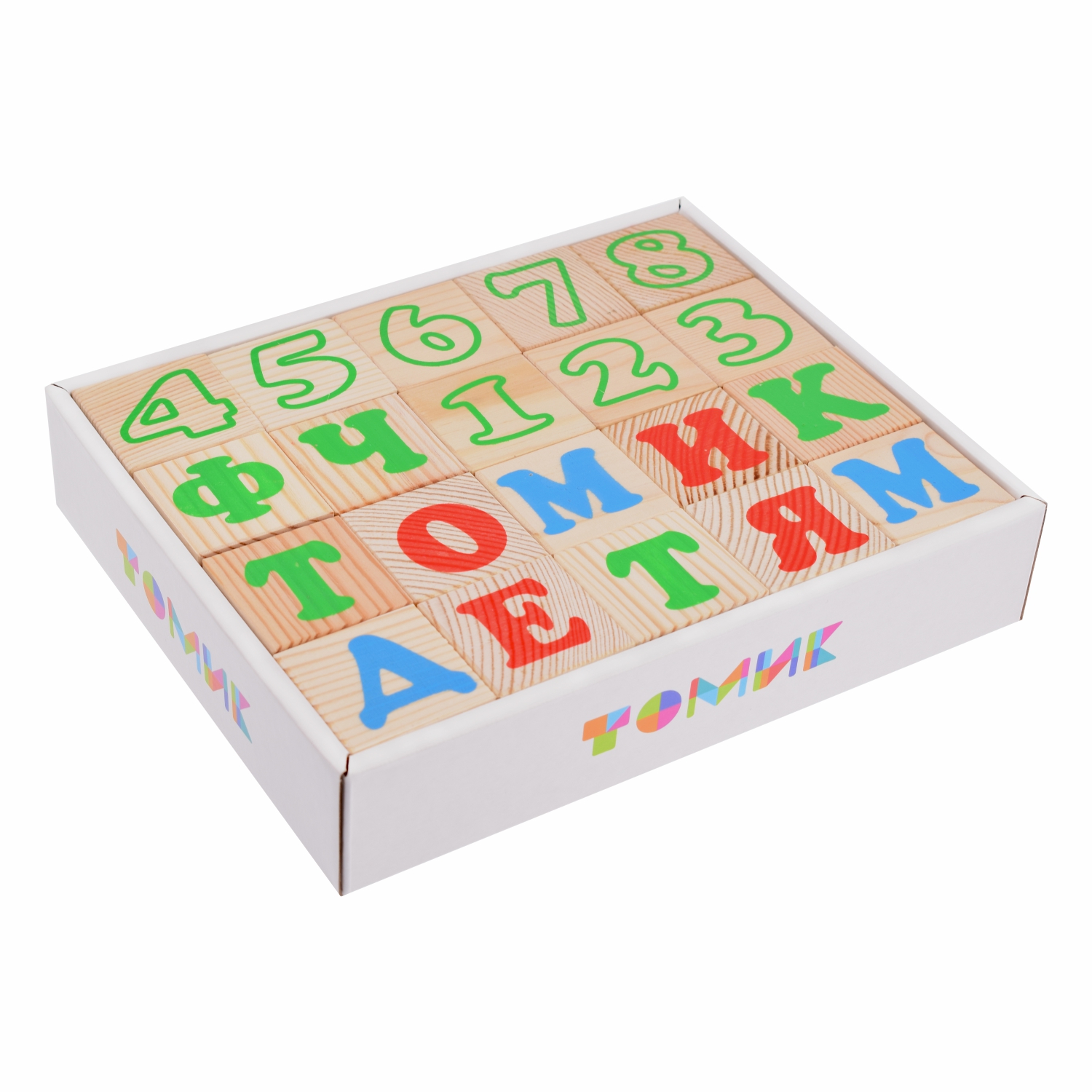 Кубики для детей Томик Алфавит с цифрами 20 штук 2222-2 - фото 3