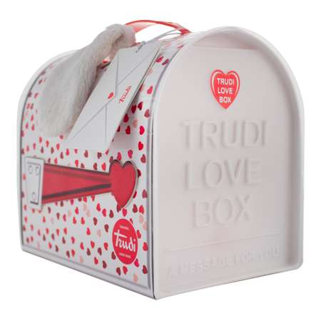 Мягкая игрушка TRUDI Заяц Вирджилио в почтовом ящике Love boх