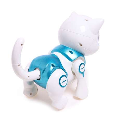 Робот-кошка IQ-ZABIAKA интерактивная «Новогодняя Джесси» русское озвучивание цвет голубой