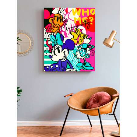 Картины по номерам Art on Canvas Минни Маус Поп-арт холст на подрамнике 40х50 см