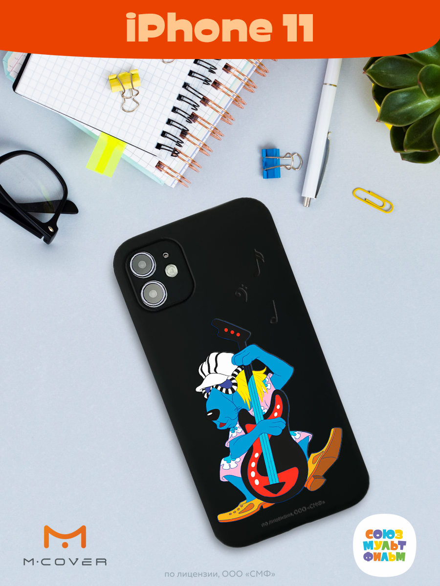 Силиконовый чехол Mcover для смартфона Apple iPhone 11 Союзмультфильм Пес и контрабас - фото 4