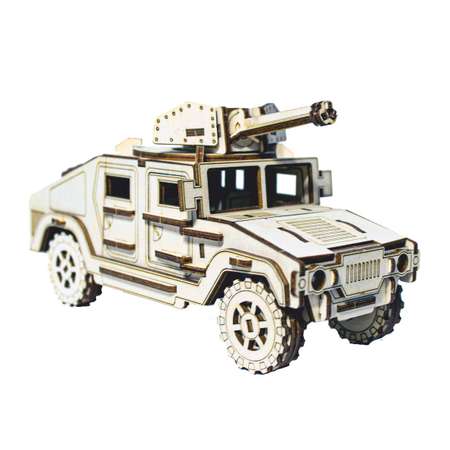 Деревянный конструктор ViromToys Сборная модель военный хаммер