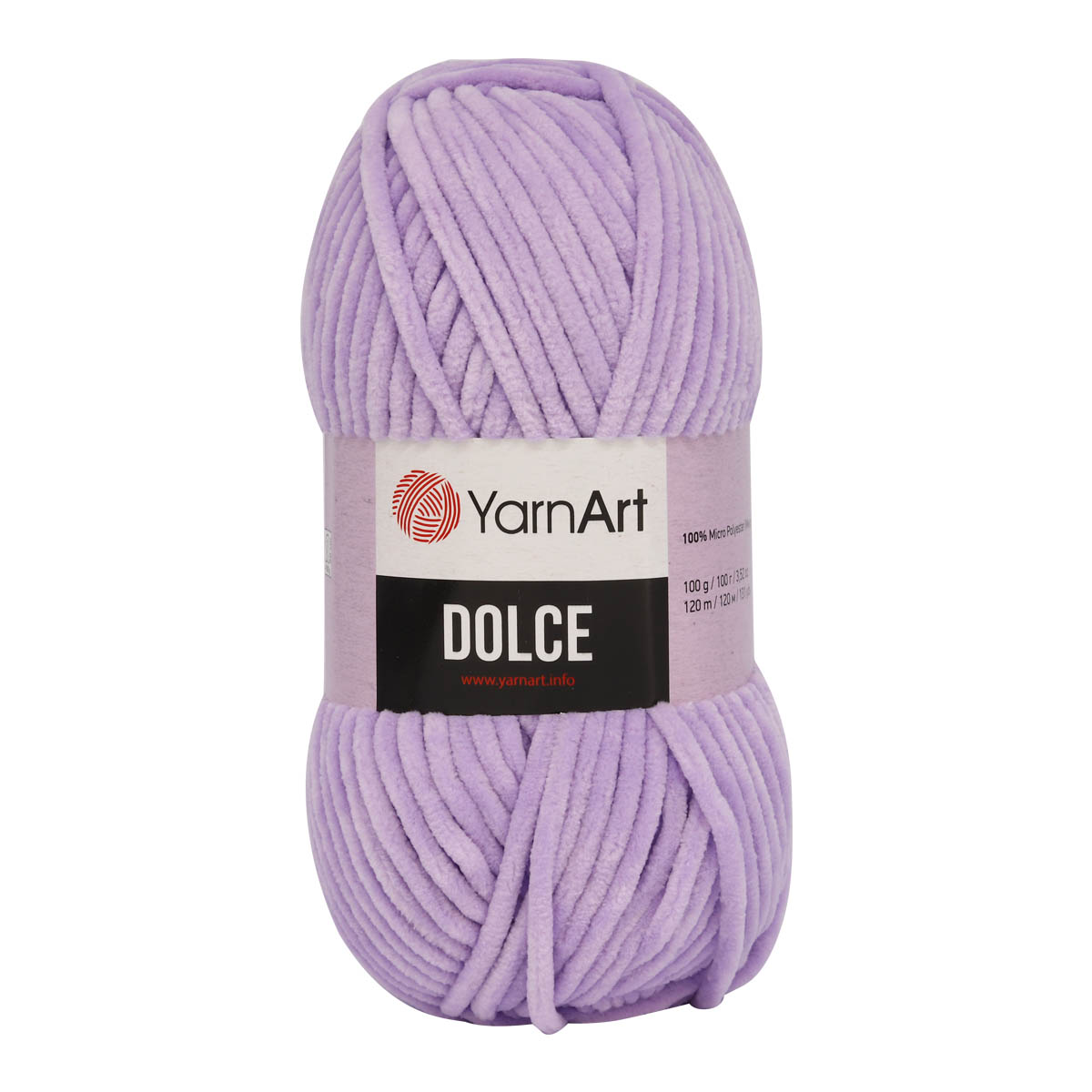 Пряжа для вязания YarnArt Dolce 100 гр 120 м микрополиэстер пушистая плюшевая 5 мотков 744 лавандовый - фото 6