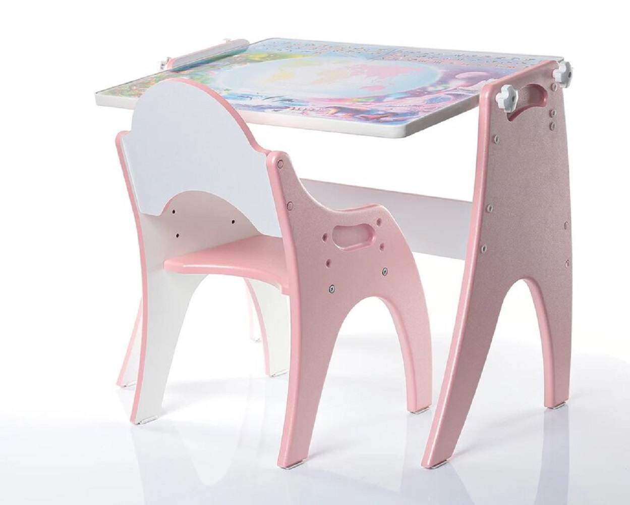 Стол-трансформер и стульчик Tech kids розовый Буквы-цифры - фото 4