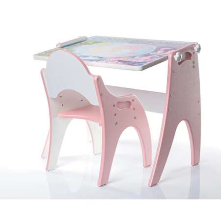 Стол-трансформер и стульчик Tech kids розовый Буквы-цифры