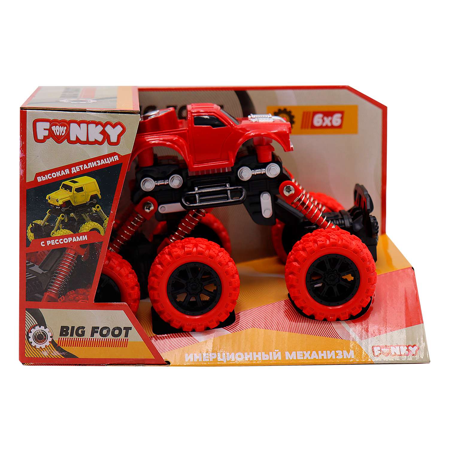 Машинка Funky Toys инерционная Внедорожник Красная FT97938 FT97938 - фото 3