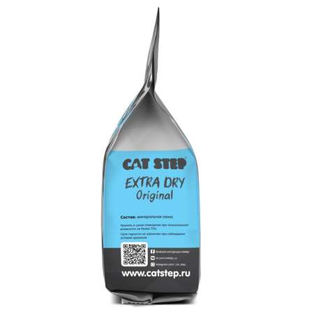 Наполнитель для кошачьего туалета Cat Step Extra Dry Original впитывающий минеральный 5л