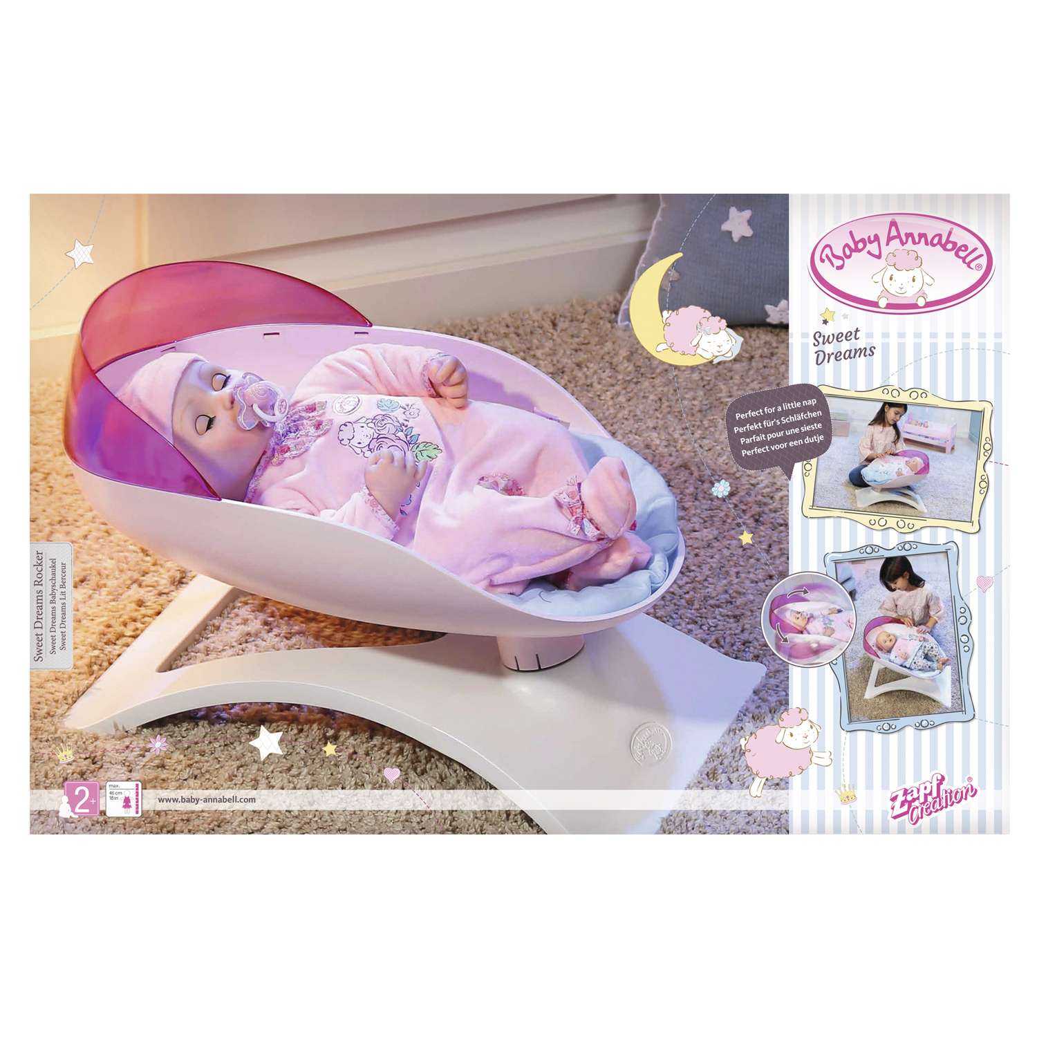 Кроватка-качалка для куклы Zapf Creation Baby Annabell 700-969 700-969 - фото 2