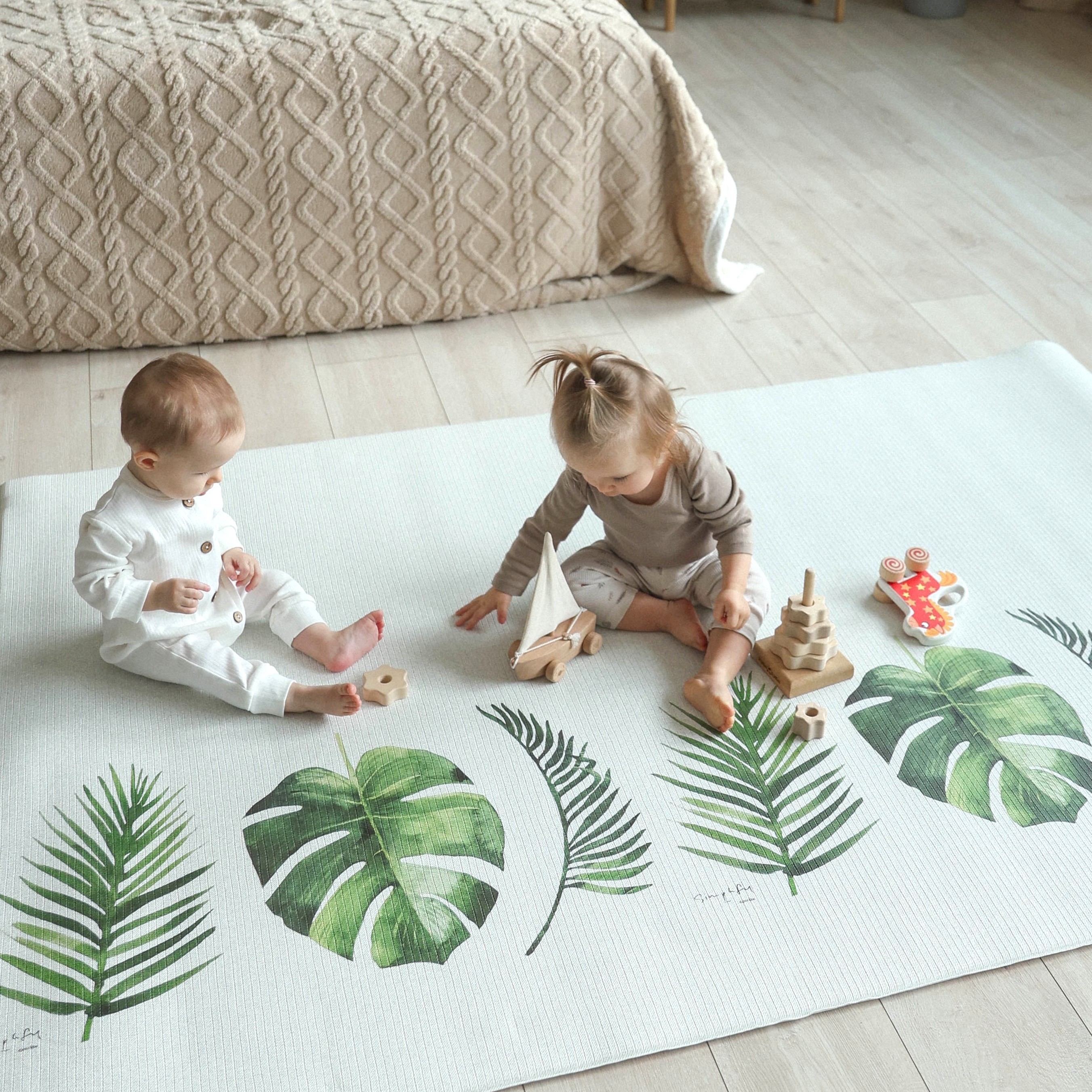 Коврик двухсторонний PARKLON Pure Soft Монстера и Холмы PB-932-BCHW - фото 5