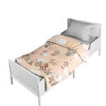 Комплект постельного белья Стрекоза Велопрогулка в кроватку 160*80 см с простыней на резинке 3 предмета