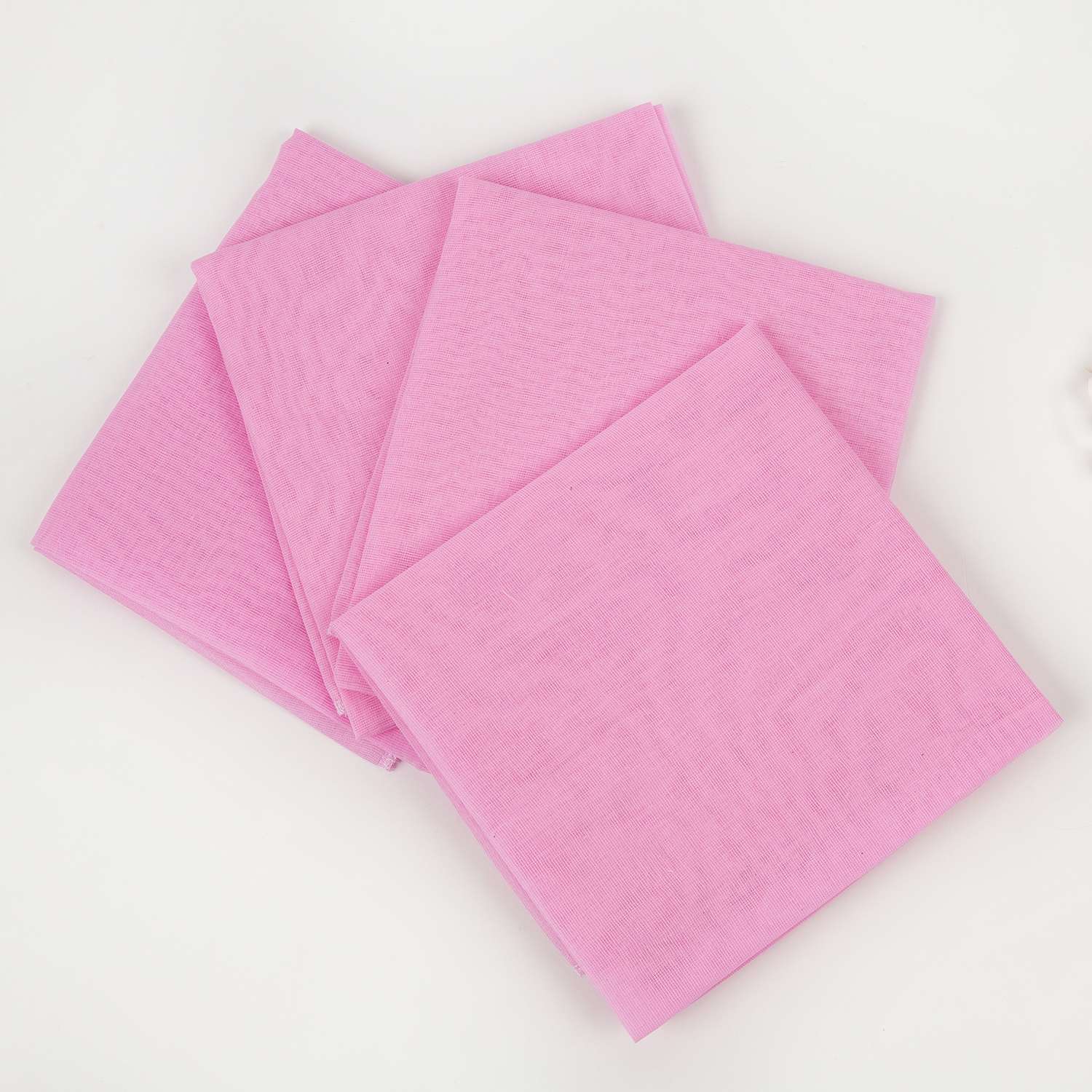 Подгузник-пеленка Чудо-чадо многоразовый ситцевый 80х80см 4 шт розовый - фото 1