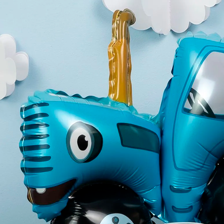 Воздушный шар Falali мини-фигура Синий Трактор 30 см