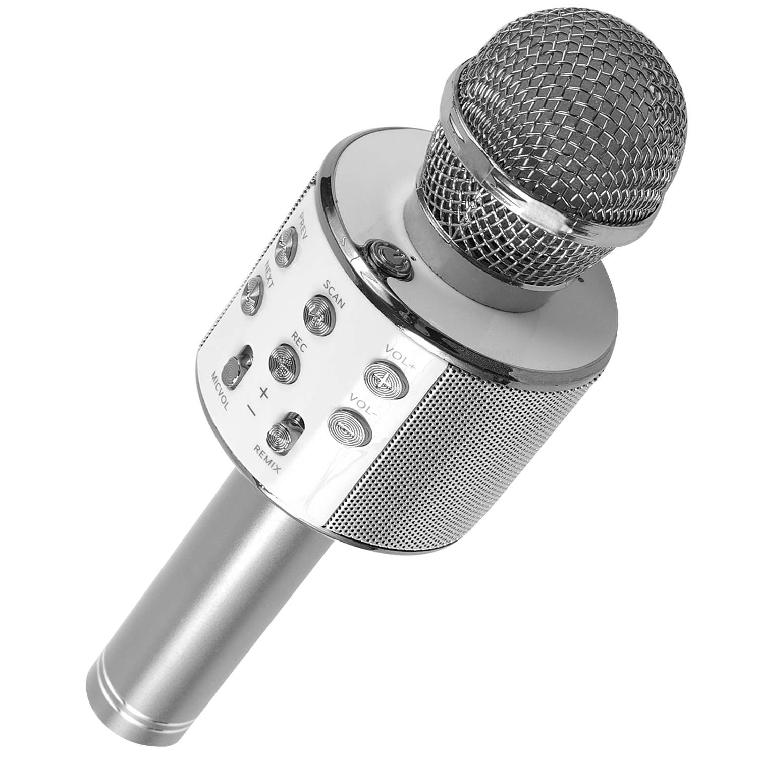 Микрофон RedLine для караоке серебристый - фото 2