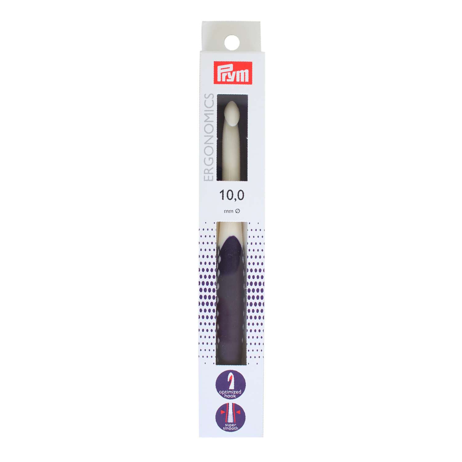 Крючок для вязания Prym эргономичный с прорезиненной ручкой удобный легкий 10 мм 18 см Ergonomics 218492 - фото 7