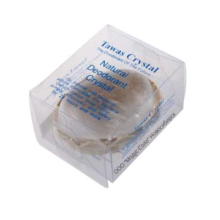 Минеральный дезодорант Tawas Crystal Кристалл свежести 120 гр МИДИ 1 шт в бамбуковой корзинке и пластик коробке