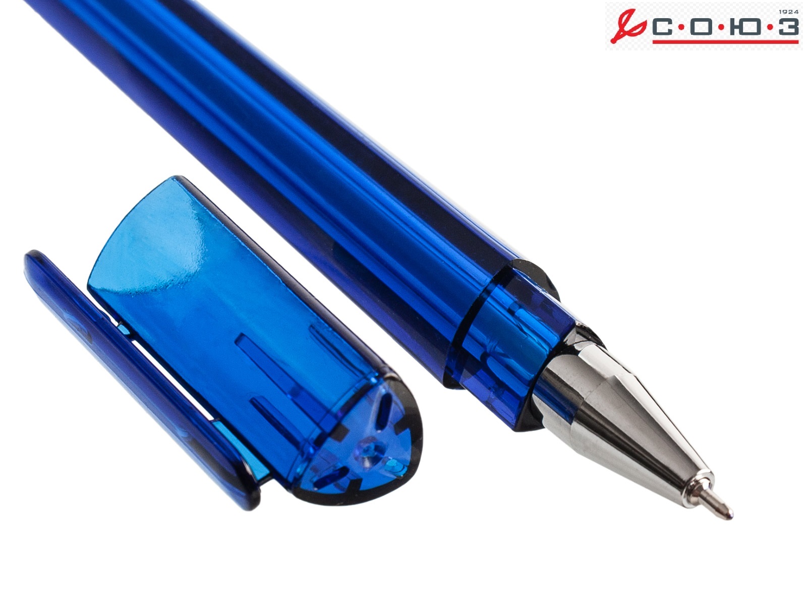 Ручка шариковая СОЮЗ Ручка шариковая Prizma 4 шт синяя паста артикул BPP-47-04P/1 - фото 2