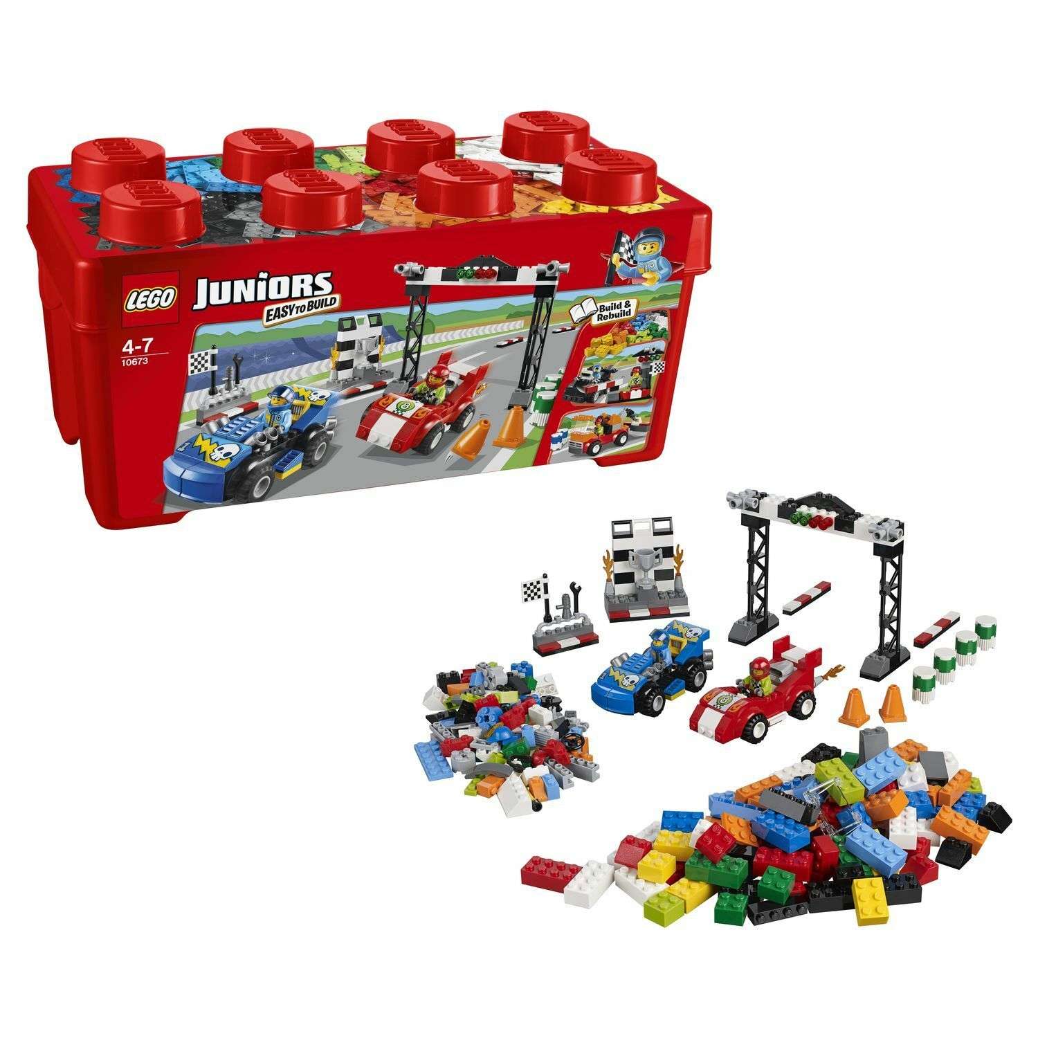 Конструктор LEGO Juniors Ралли на гоночных автомобилях (10673) - фото 1