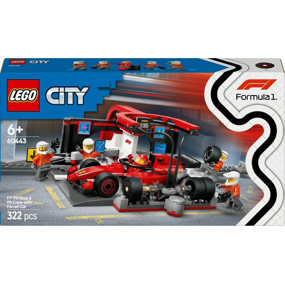 Конструктор LEGO Формула 1 Питстоп Ferrari Car 60443 - фото 9