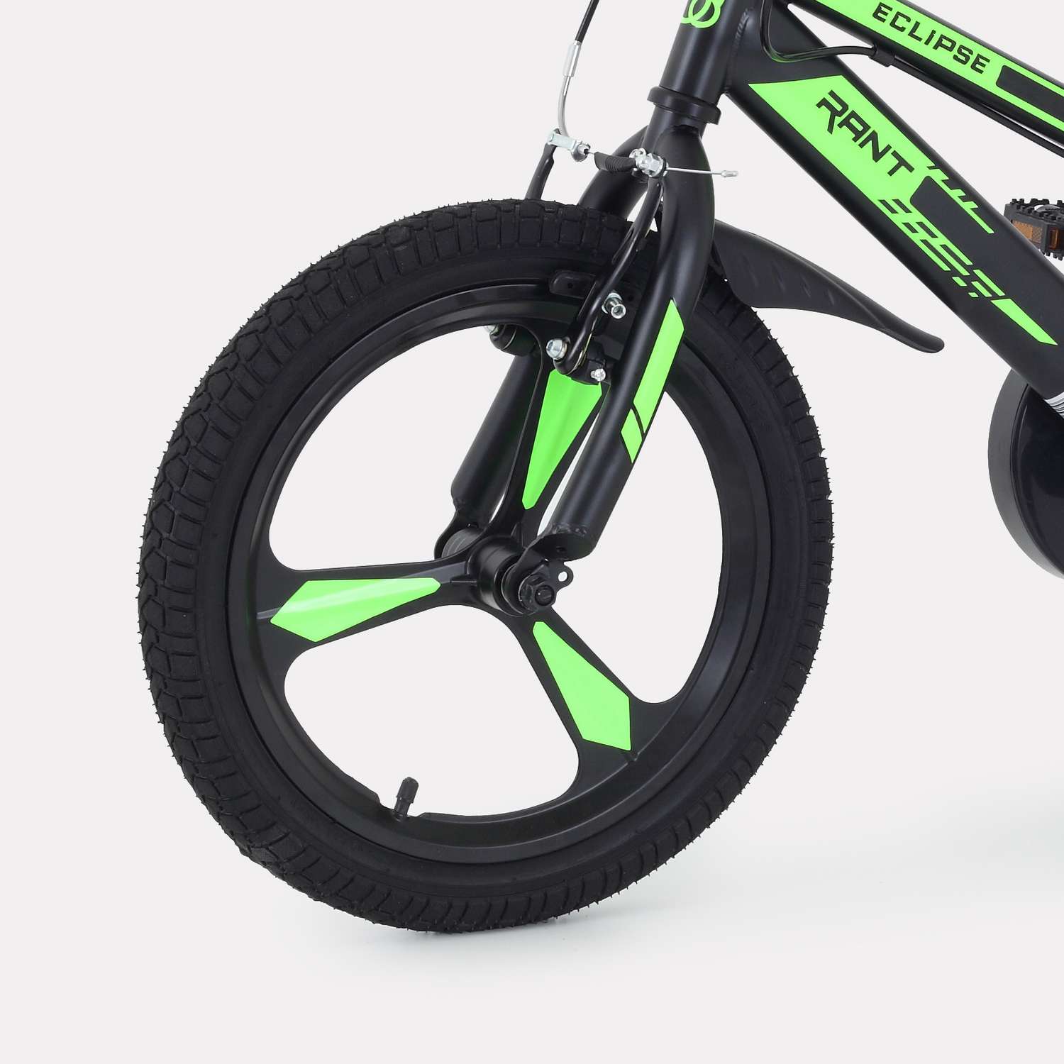 Велосипед 2-х колесный детский Rant Eclipse черно-зеленый 16 - фото 2