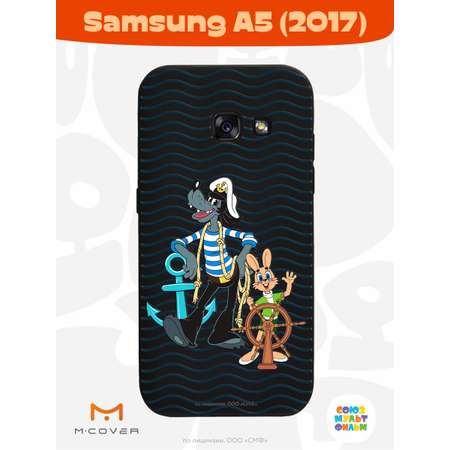 Силиконовый чехол Mcover для смартфона Samsung A5 (2017) Союзмультфильм Заяц и волк в море