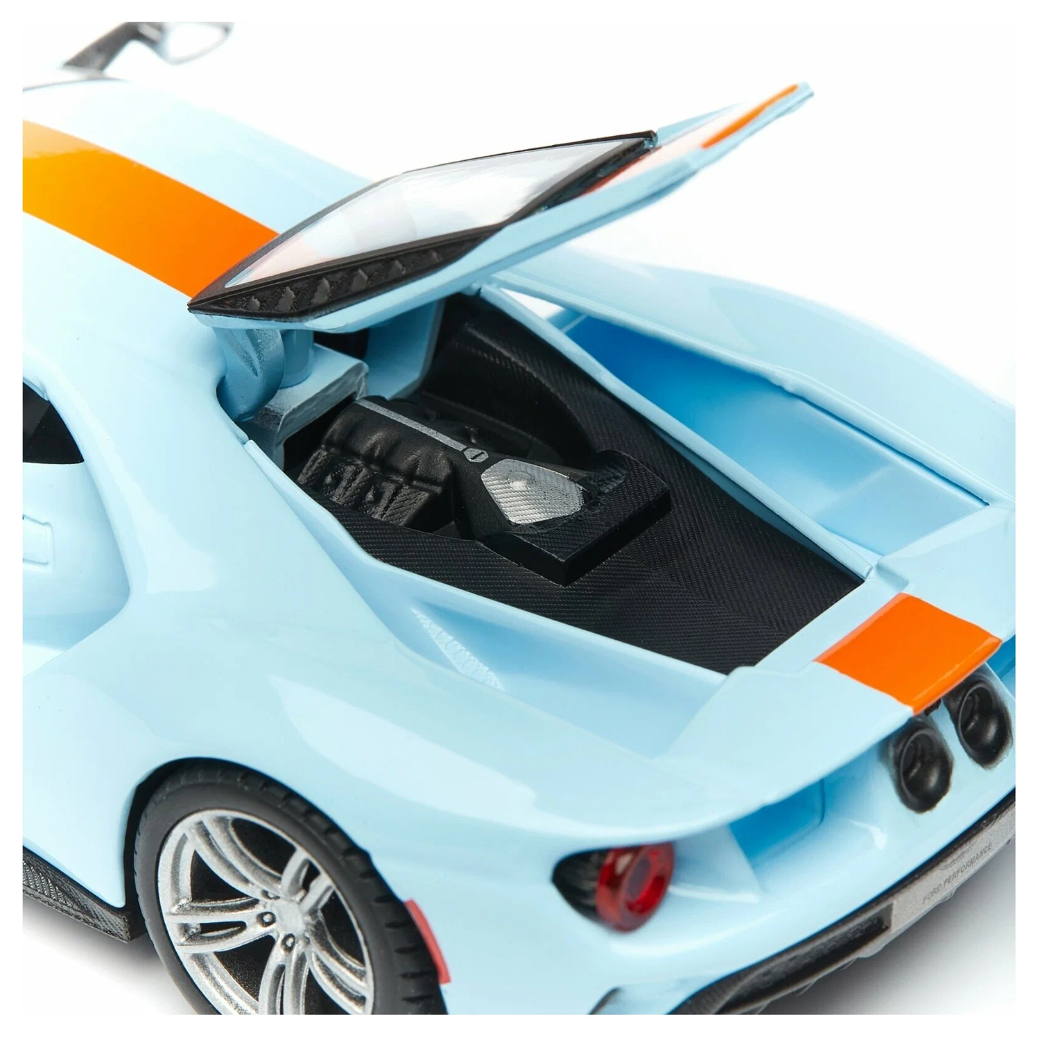 Машинка Bburago оранжево-голубая 18-43043 18-43043 - фото 5