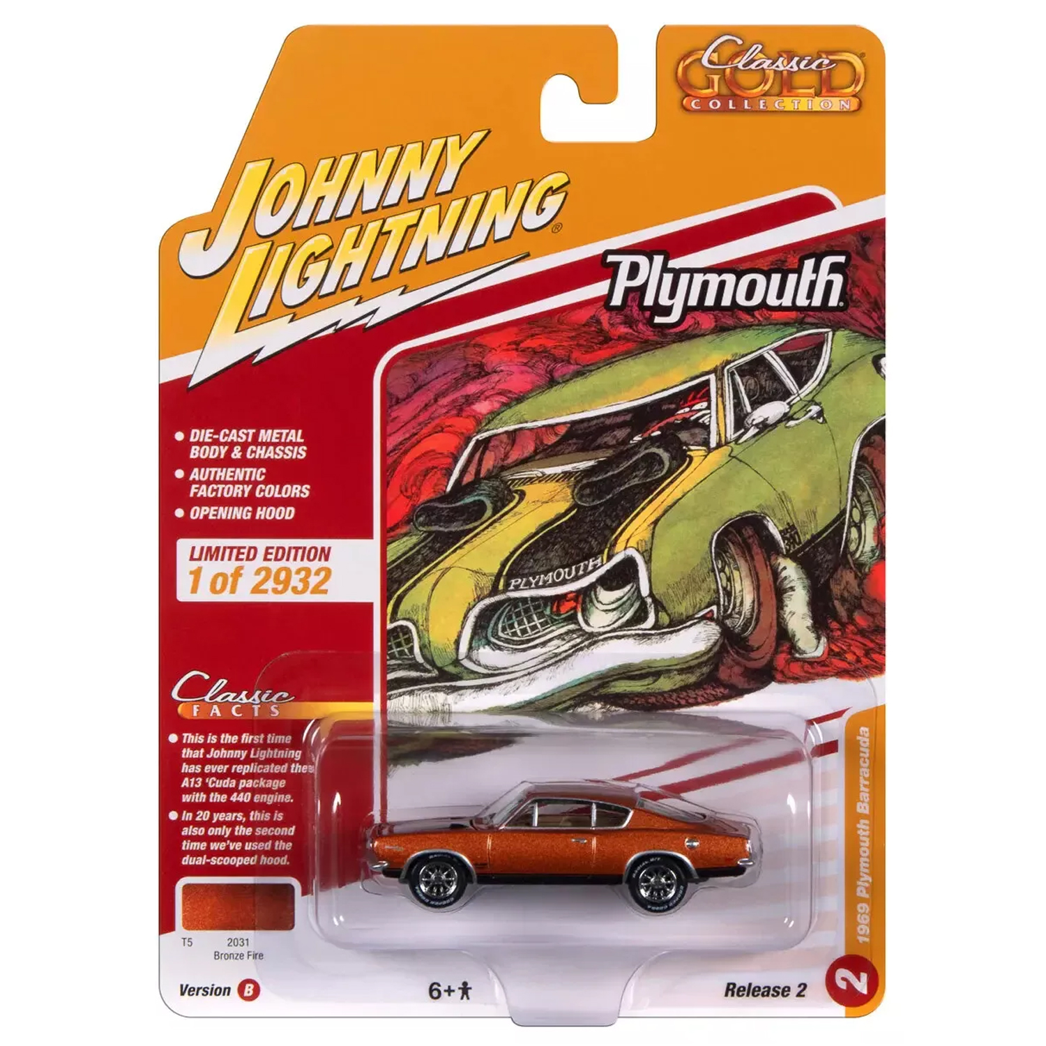 Автомобиль Johnny Lightning 1:64 коричневый JLCG032B-R2-N2 - фото 3