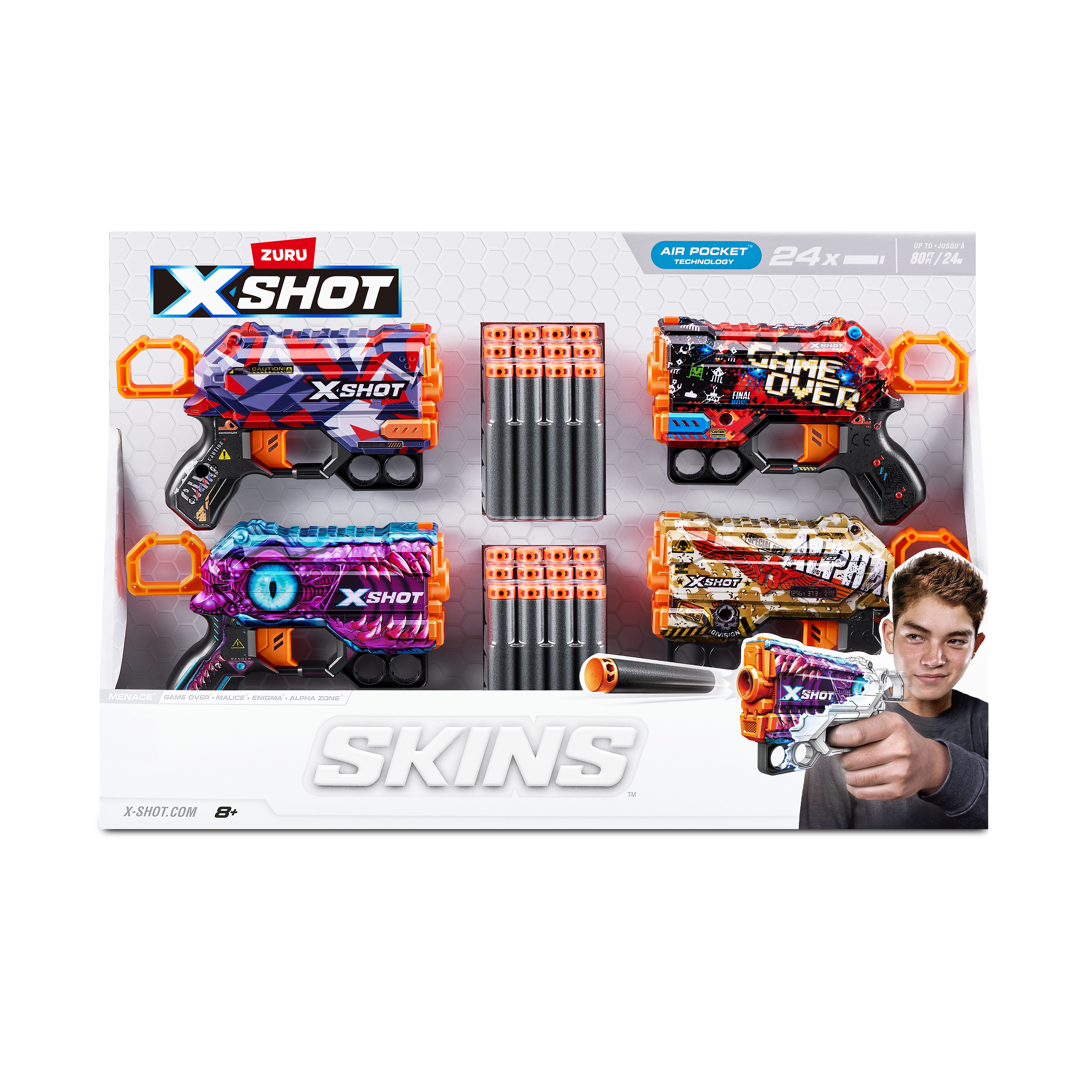 Набор игровой XSHOT Скинс Менейс 4шт 36543 - фото 7