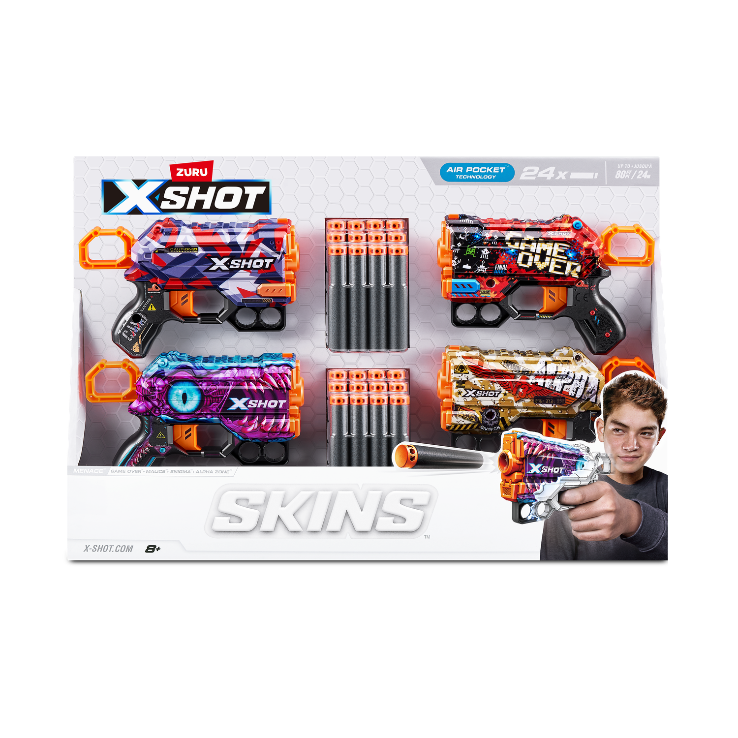 Набор игровой XSHOT Скинс Менейс 4шт 36543 - фото 7