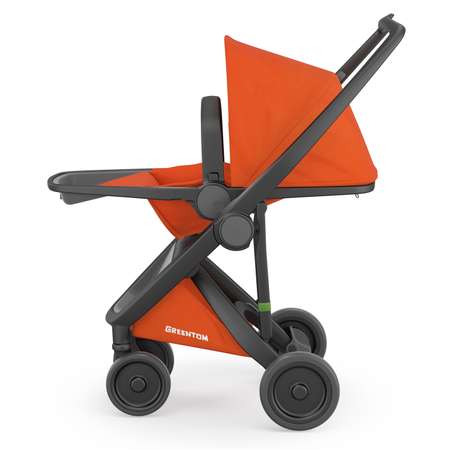 Коляска прогулочная Greentom Reversible Black-Orange A+B+D