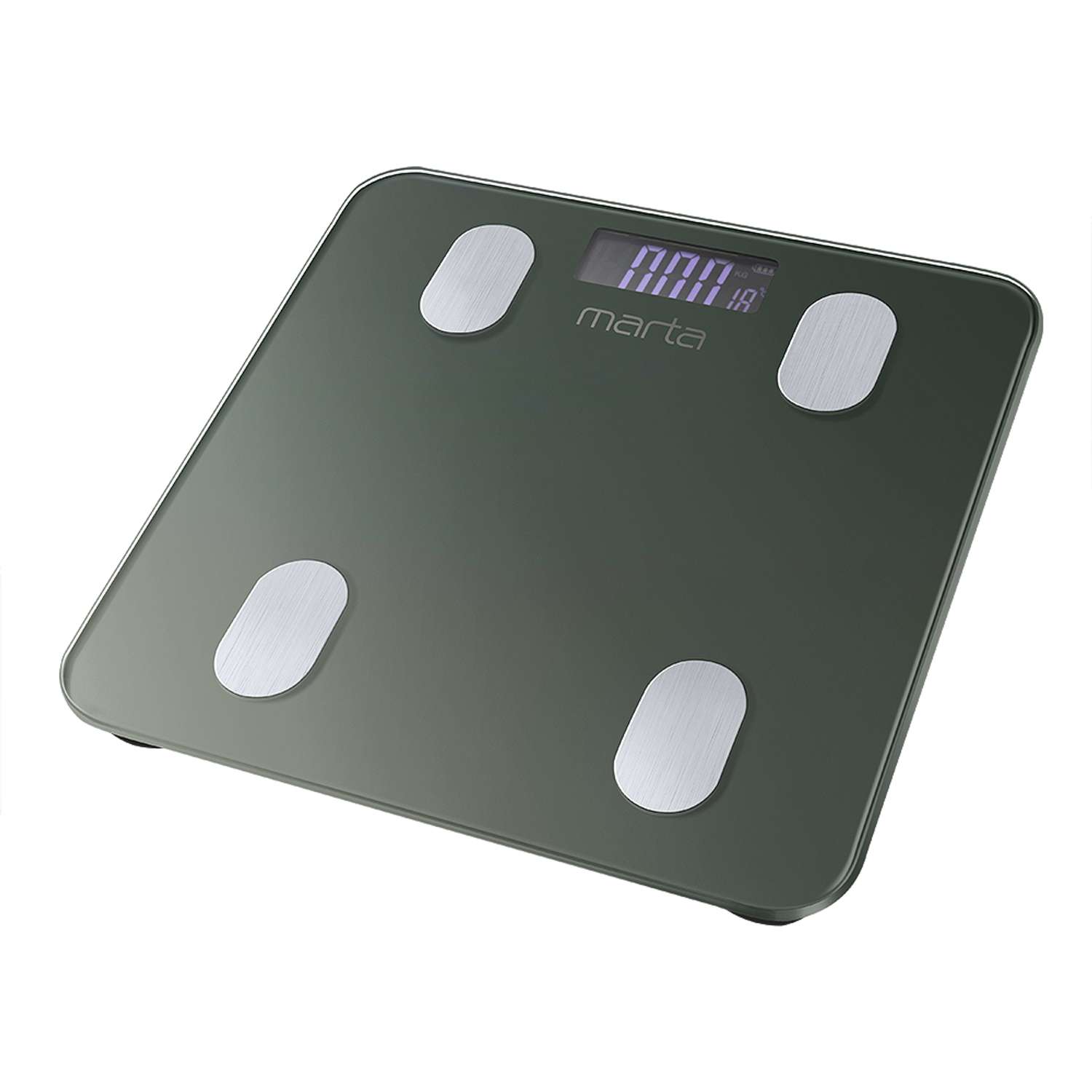 Весы напольные MARTA MT-1607 LCD диагностические умные с Bluetooth темный хризолит - фото 1