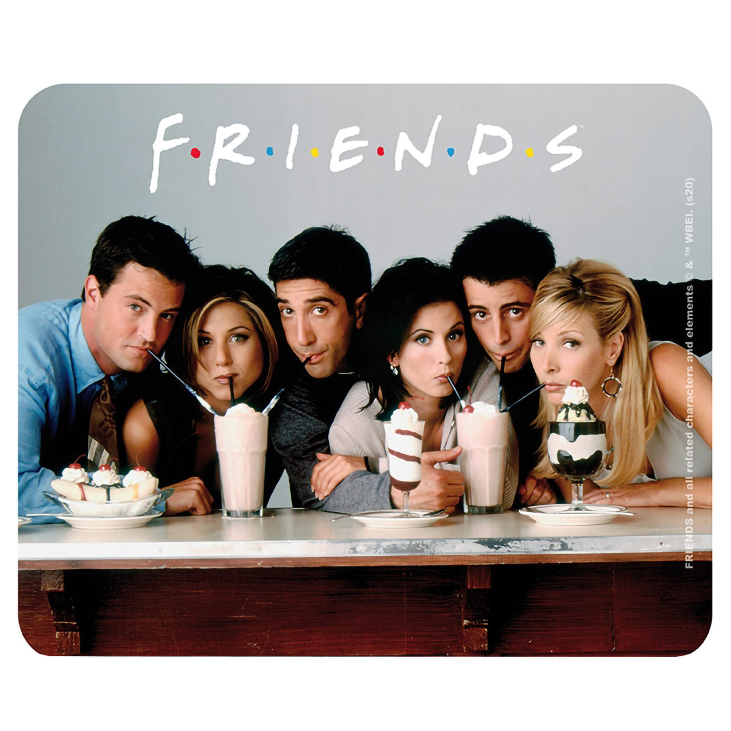 Коврик для мыши ABYStyle Friends Flexible Mousepad Milkshake 23.5x19.5х0.3 см - фото 1