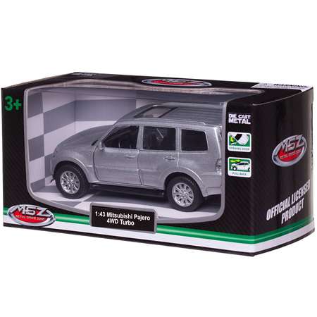 Автомобиль Abtoys Mitsubishi MSZ 1:43 инерционный серебряный