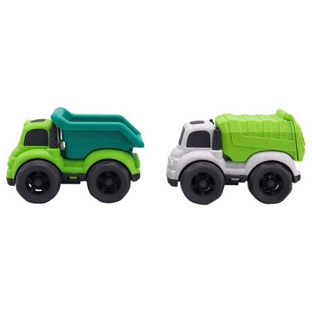 Игрушка Funky Toys Эко-грузовик с функциями свет/звук с 2 машинками Синий 30 см FT0416302