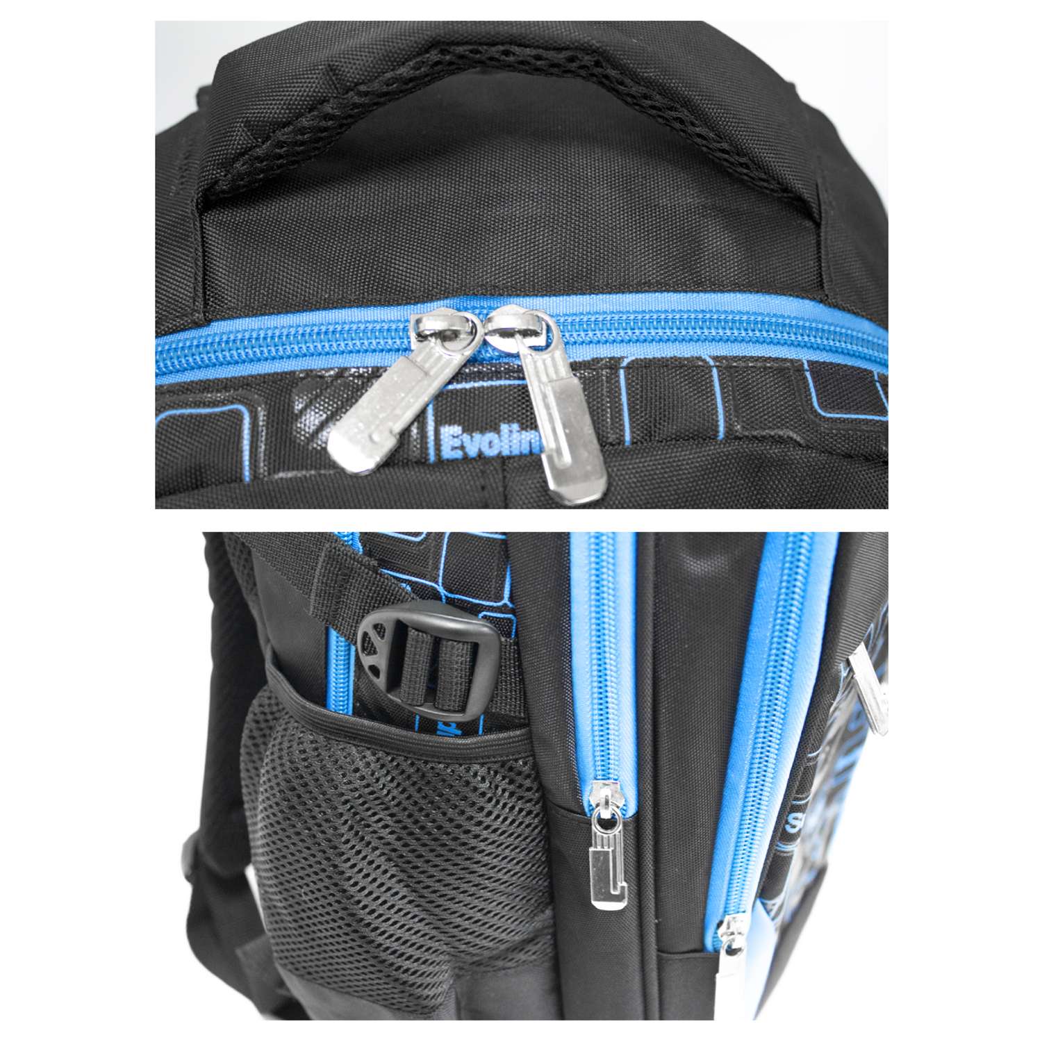 Рюкзак школьный Evoline черный голубой EVO-157-6 - фото 9