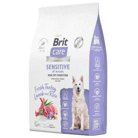 Корм для собак Brit Care 12кг всех пород с индейкой и ягненком