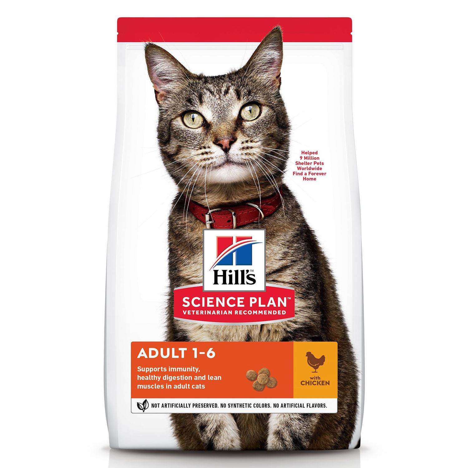 Корм сухой для кошек HILLS 3кг Science Plan с курицей - фото 1
