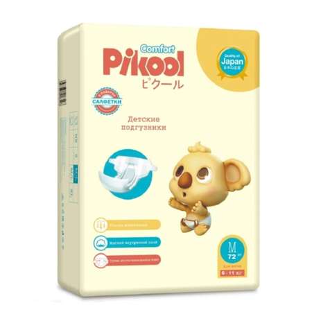 Подгузники Pikool Comfort 72 шт. M