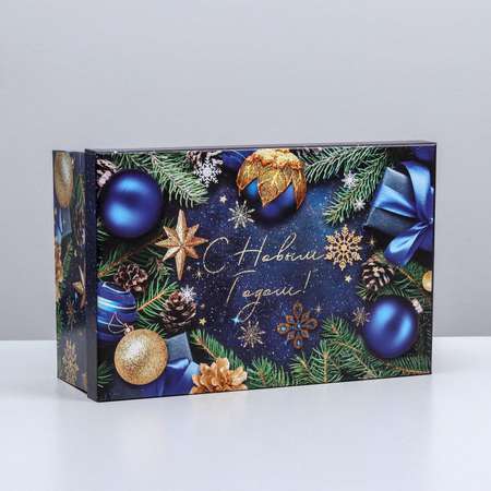 Коробка Дарите Счастье подарочная «Новогодние игрушки». 28×18.5×11.5 см