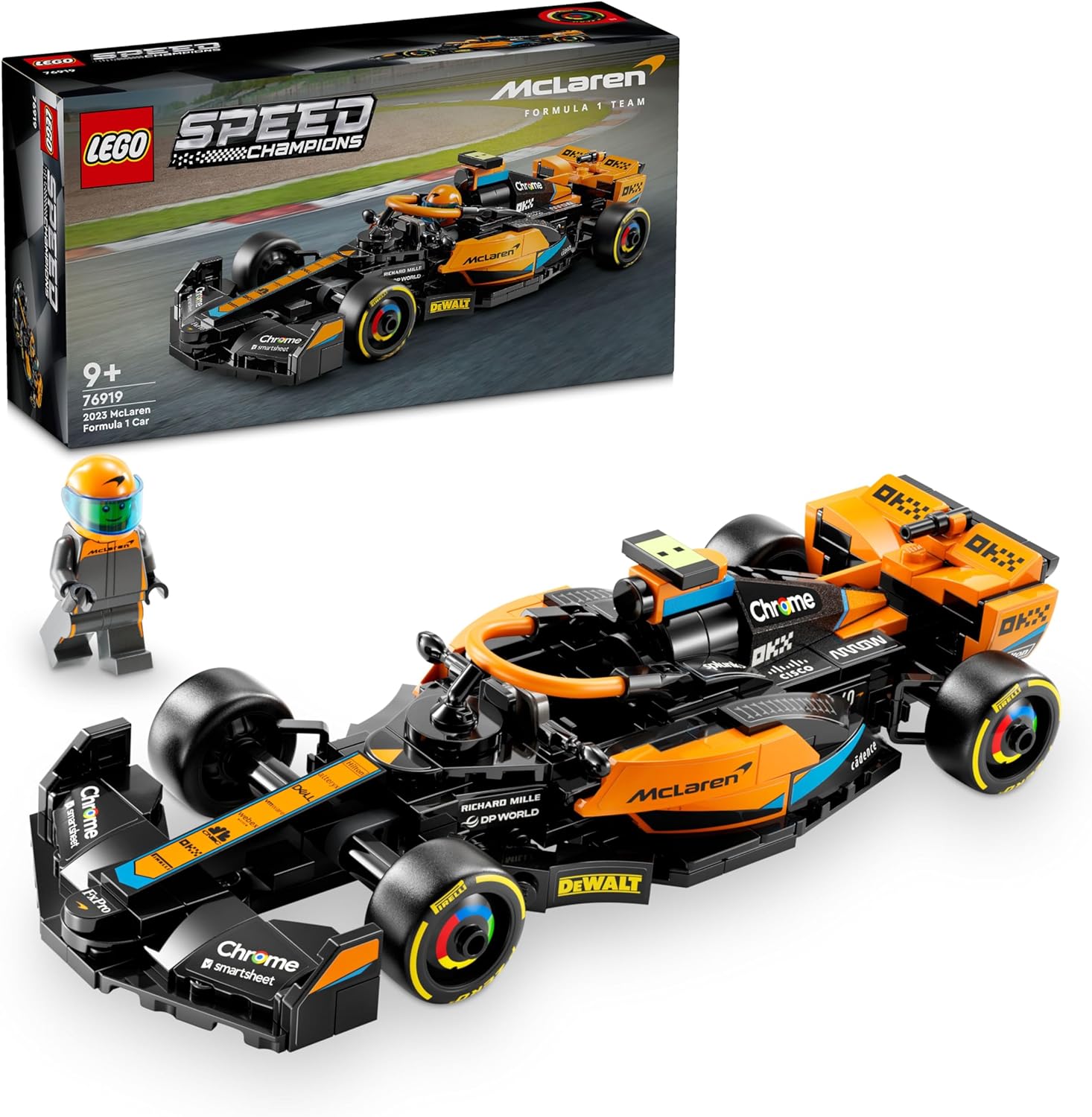 Конструктор LEGO Speed Champions Гоночный автомобиль McLaren Формулы 1 Макларен версия 2023 года 76919 - фото 1