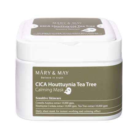 Набор тканевых масок Mary May Cica Houttuynia Tea Tree Calming Mask 30 шт