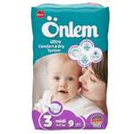 Детские подгузники Onlem Classik 3 (4-9 кг) mini 9 шт в упаковке