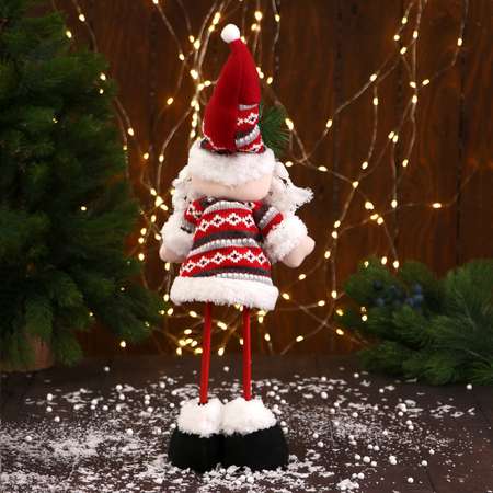 Мягкая игрушка Зимнее волшебство «Дед Мороз» с ёлочкой длинные ножки 14*36 см
