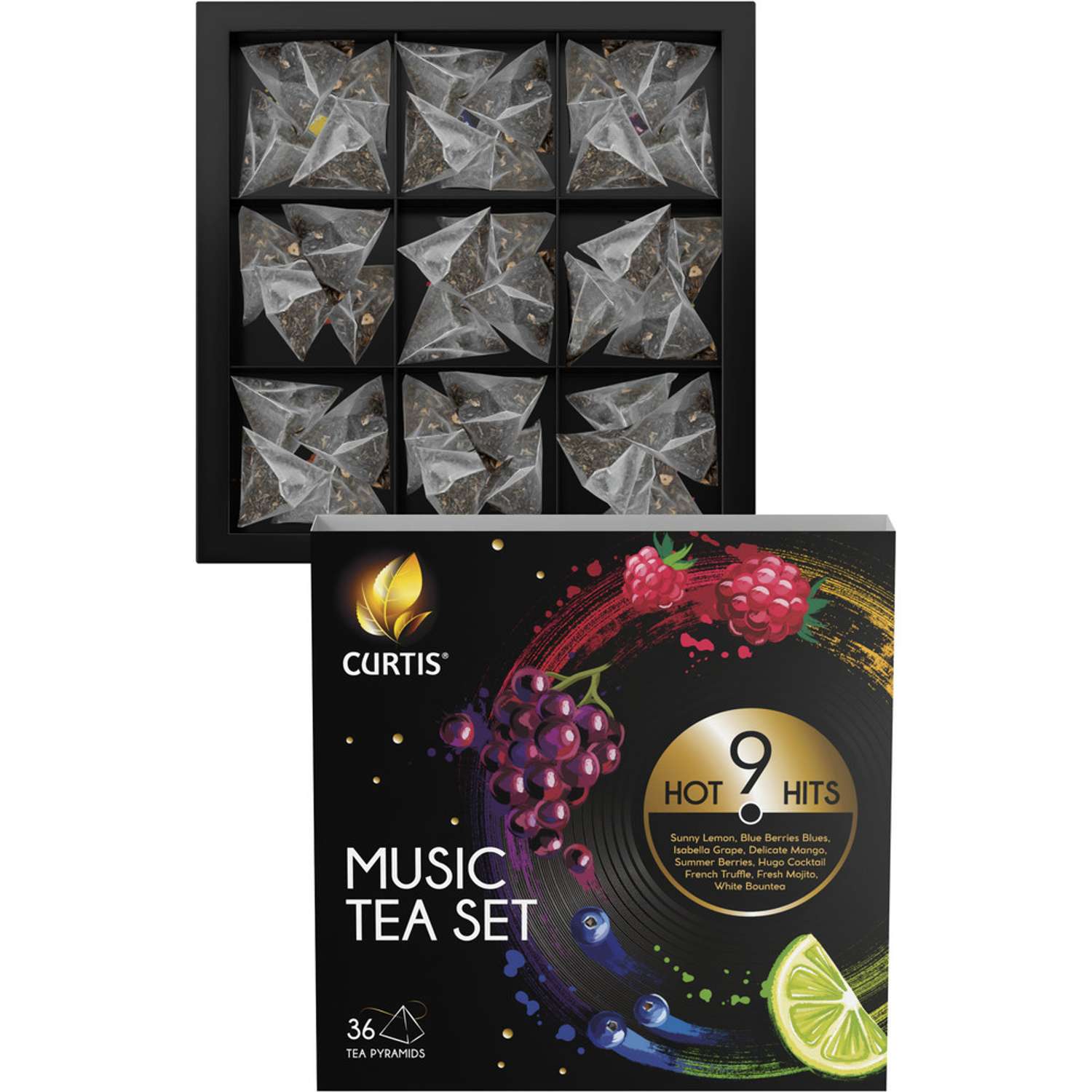 Чай подарочный Curtis MUSIC TEA SET ассорти 63г - фото 3