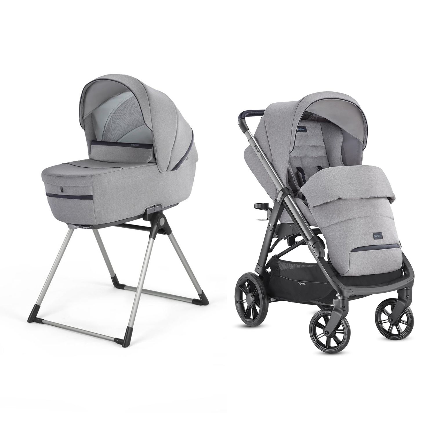 Коляска 2в1 Inglesina Aptica System Duo Silk Grey - фото 11