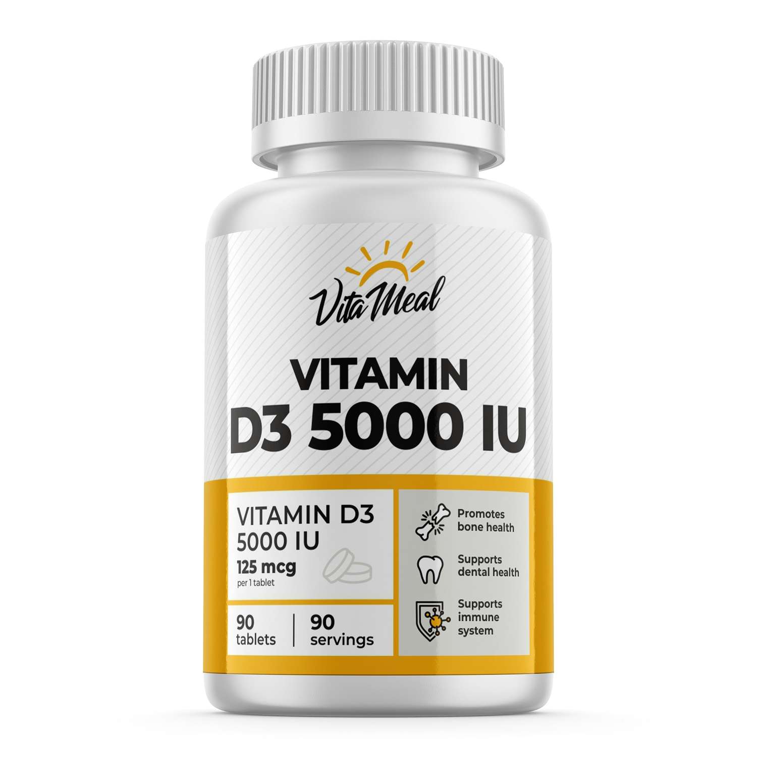 Комплексная пищевая добавка VitaMeal Витамин Д3 5000 ме 90 таблеток - фото 1