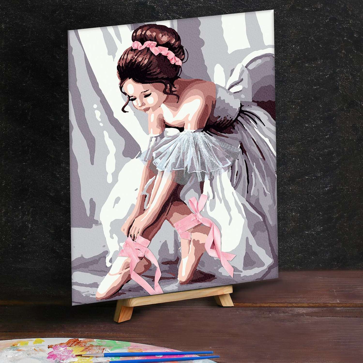 Картина по номерам Арт Узор с дополнительными элементами Маленькая балерина - фото 1