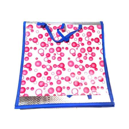 Фольгированный пляжный коврик Rabizy из бамбука 170х110 см розовые пузыри