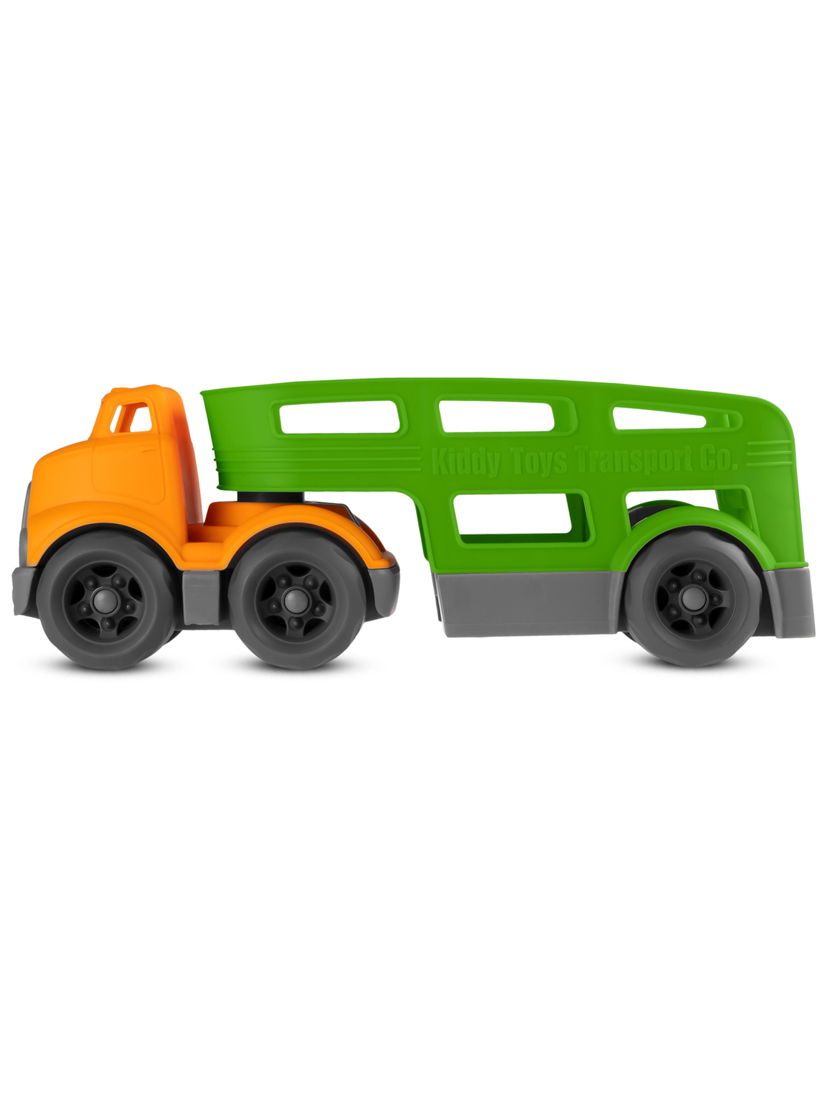 Машинка ДЖАМБО Трейлер оранжево-зеленый в коробке JB5300603 - фото 15