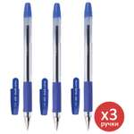 Ручки шариковые PILOT масляные синие набор 3 штуки