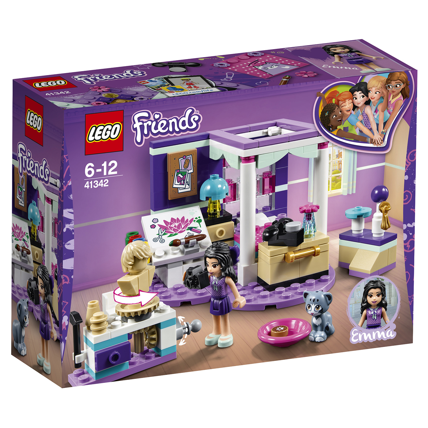 Конструктор LEGO Friends Комната Эммы 41342 купить по цене 999 ₽ в  интернет-магазине Детский мир